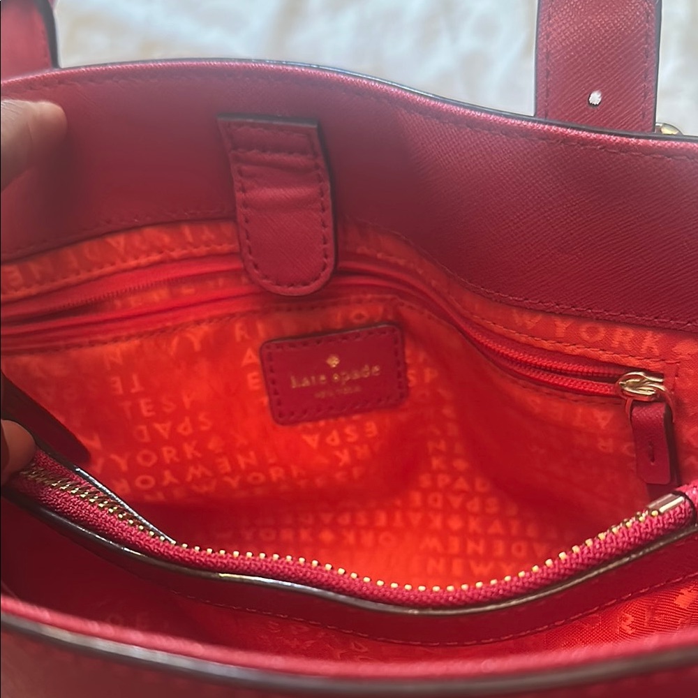 Kate Spade Red Satchel With Structured Shape And … - image 6